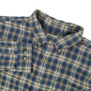 L.L. Bean Shirt Men's XL Multicolor Plaid Flannel Button Up Long Sleeve Casual